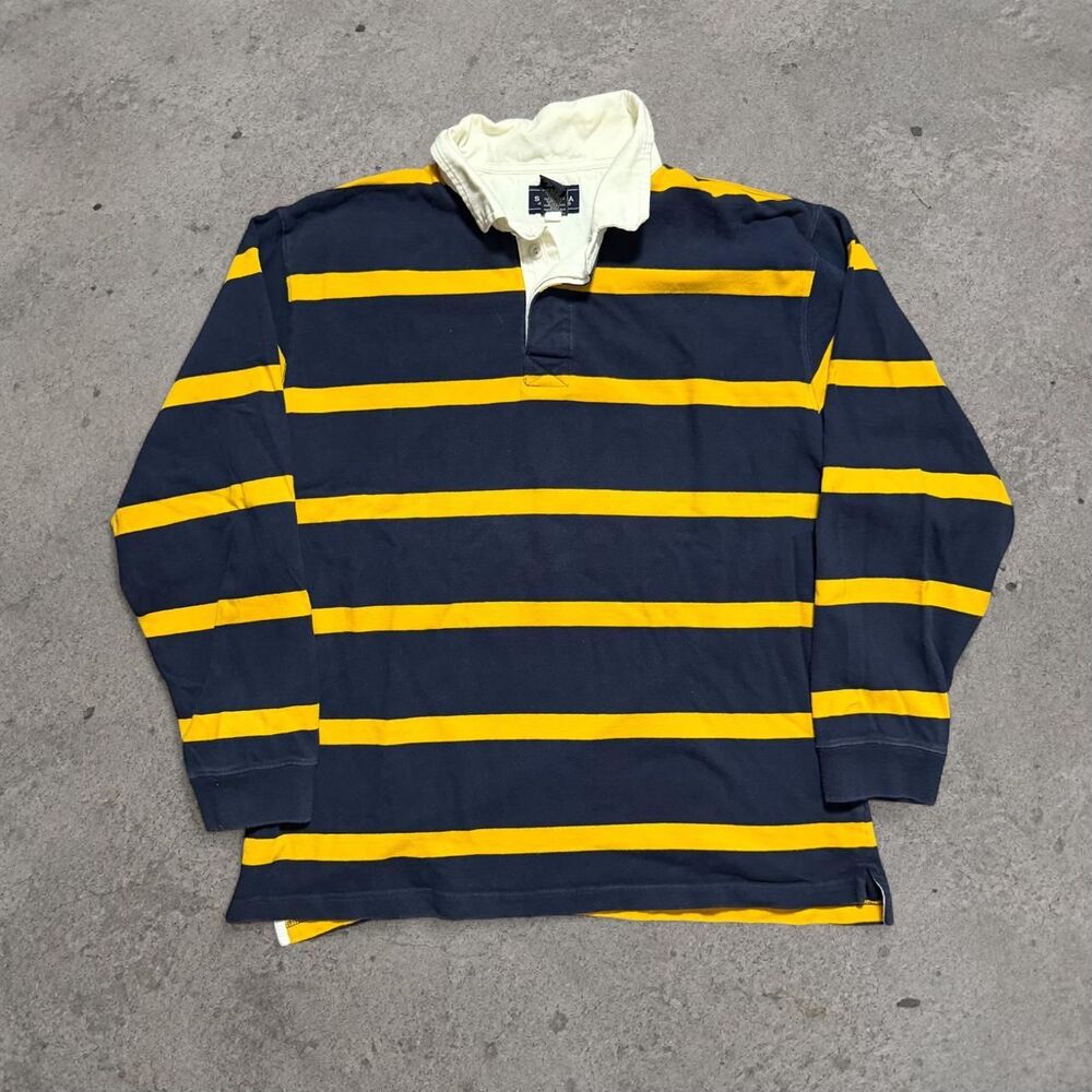 Y2K 2000’s Sonoma Jeans Co. Striped Rugby Polo Mens Size XL